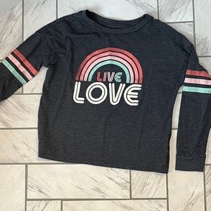 Rumi & Ryder live love long sleeved shirt